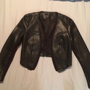 Cropped Leather Jacket